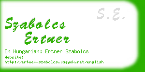 szabolcs ertner business card